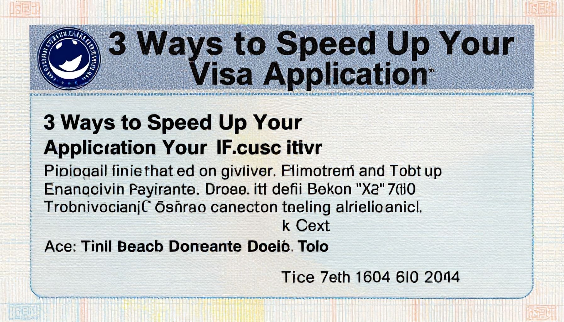 3 Yöntemle Vize Başvurusunu Hızlılaştırın*