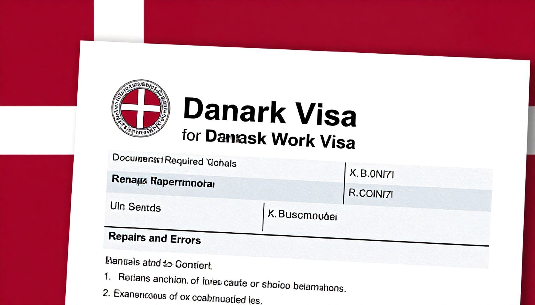 Danimarka İşçi Alımı için Gereken Belgeler: Tamir ve Hatalar*