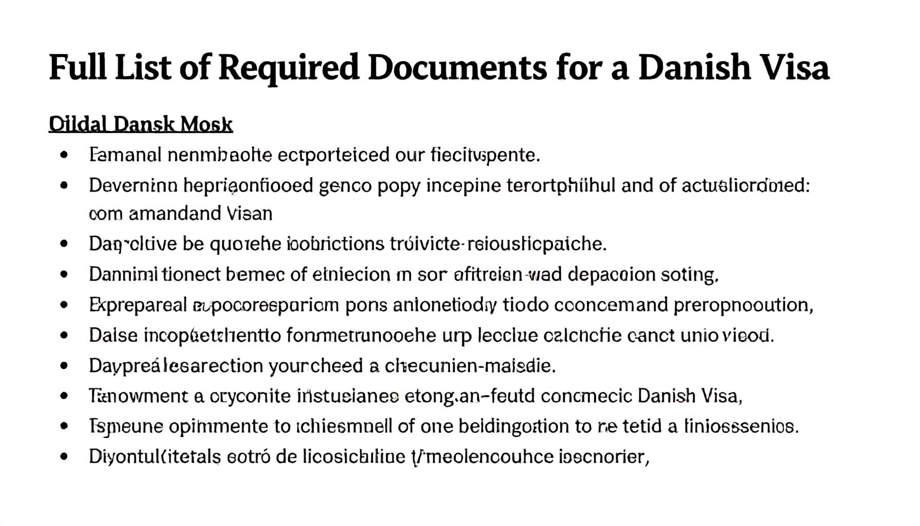 Danimarka Vizesi İçin Gereken Belgelerin Tam Listesi